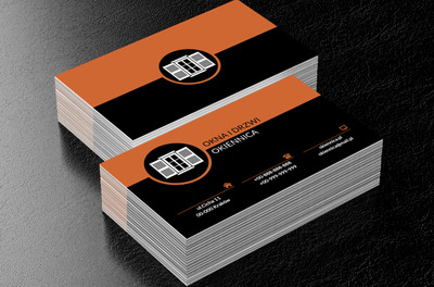 Białe okno, Budownictwo, Okna i Drzwi - Wizytówki Netprint