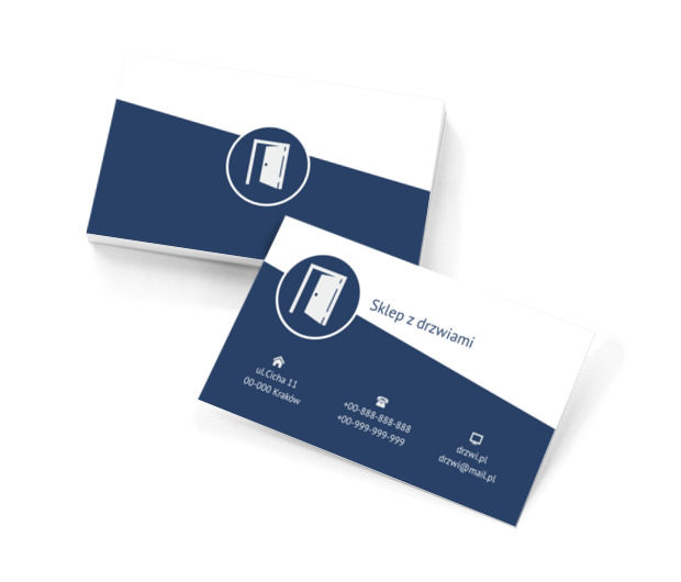 Uchylone drzwi, Budownictwo, Okna i Drzwi - Wizytówki Netprint szablony online