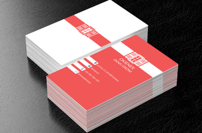 Czerwono-białe okiennice, Budownictwo, Okna i Drzwi - Wizytówki Netprint