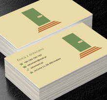 Drzwi po schodkach , Budownictwo, Okna i Drzwi - Wizytówki Netprint