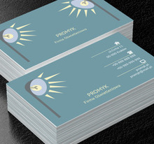 Dwie lampy, Budownictwo, Oświetlenie - Wizytówki Netprint