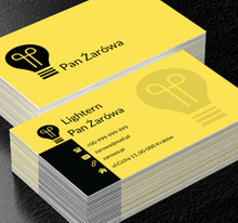 Czarna żarówka, Budownictwo, Oświetlenie - Wizytówki Netprint
