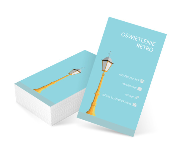 Lampa polowa, Budownictwo, Oświetlenie - Wizytówki Netprint szablony online