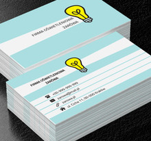 Narysowana żarówka, Budownictwo, Oświetlenie - Wizytówki Netprint