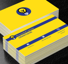 Żarówka na granatowym kole, Budownictwo, Oświetlenie - Wizytówki Netprint