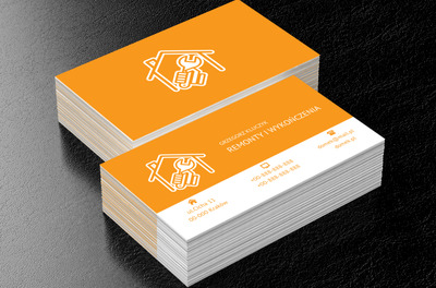 Ręka z kluczem, Budownictwo, Remont i Wykończenia - Wizytówki Netprint