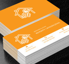 Ręka z kluczem, Budownictwo, Remont i Wykończenia - Wizytówki Netprint