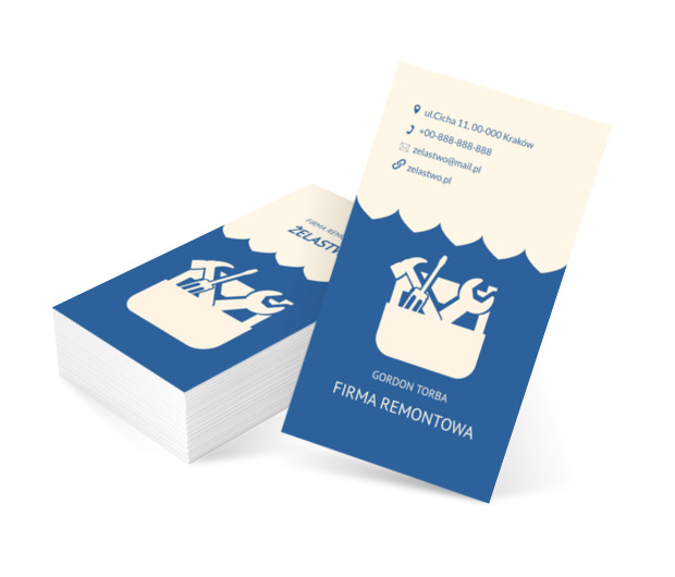 Skrzynka z narzędziami, Budownictwo, Remont i Wykończenia - Wizytówki Netprint szablony online