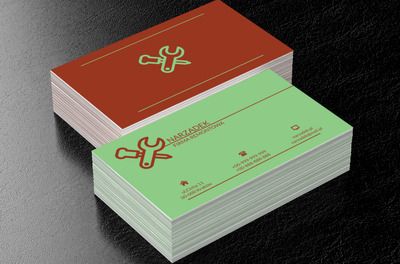 Śrubokręt z kluczem, Budownictwo, Remont i Wykończenia - Wizytówki Netprint