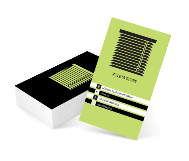 Żółta roleta, Budownictwo, Rolety - Wizytówki Netprint szablony online