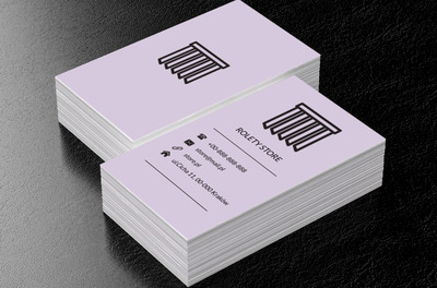 Czarna roleta, Budownictwo, Rolety - Wizytówki Netprint