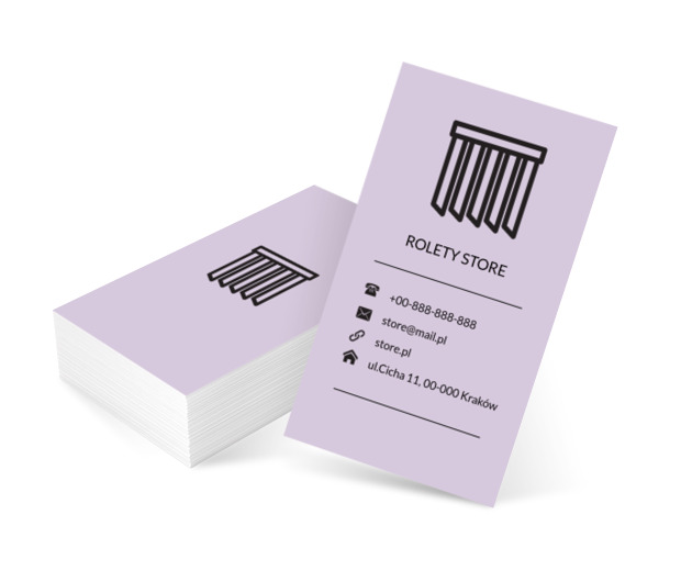 Czarna roleta, Budownictwo, Rolety - Wizytówki Netprint szablony online