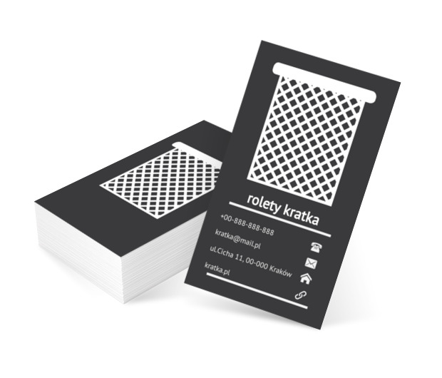 Kraciasta roleta, Budownictwo, Rolety - Wizytówki Netprint szablony online