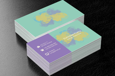 Kolorowe mazie farbą, Budownictwo, Usługi malarskie - Wizytówki Netprint