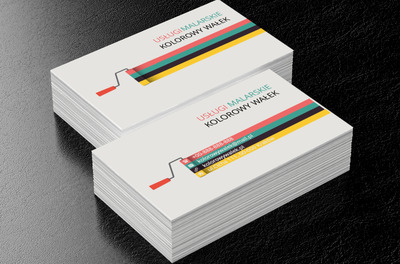 Kolorowy wałek malarski, Budownictwo, Usługi malarskie - Wizytówki Netprint