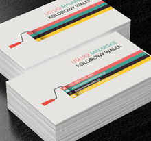 Kolorowy wałek malarski, Budownictwo, Usługi malarskie - Wizytówki Netprint