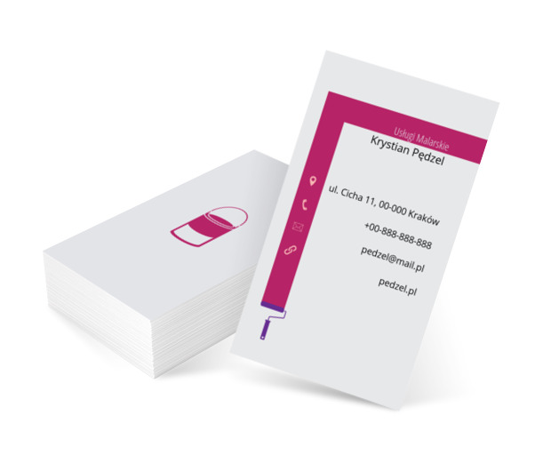 Wiadro z farbą, Budownictwo, Usługi malarskie - Wizytówki Netprint szablony online