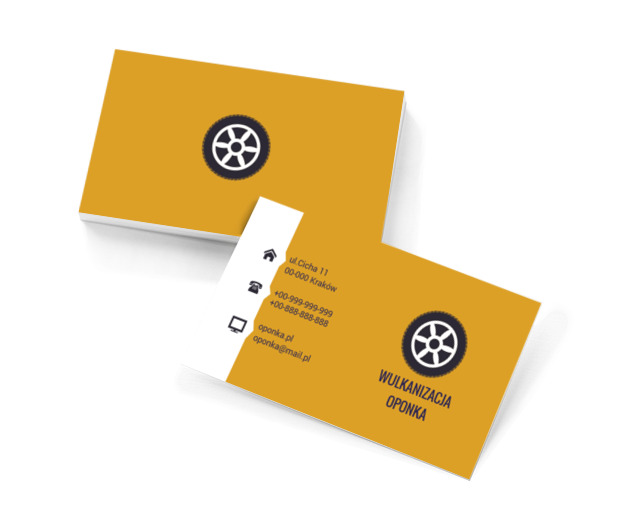 Rysunkowe koło, Motoryzacja, Wulkanizacja - Wizytówki Netprint szablony online