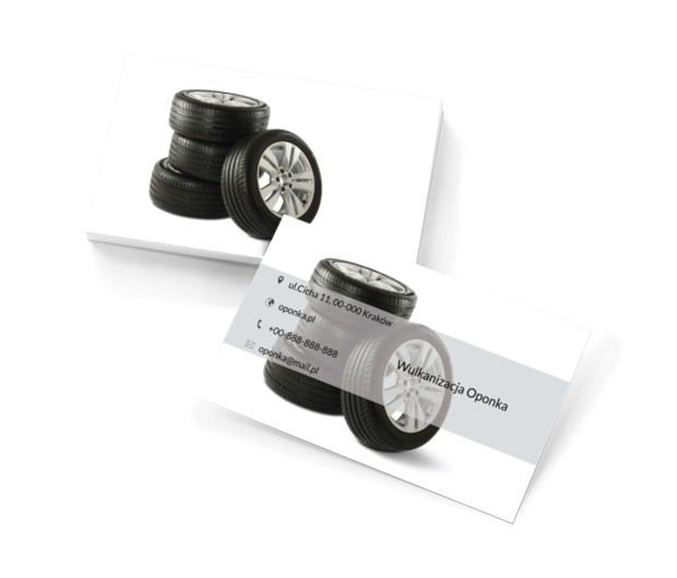 Cztery kółka, Motoryzacja, Wulkanizacja - Wizytówki Netprint szablony online