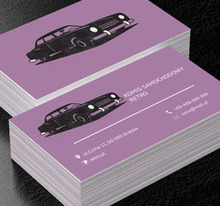 Czarna limuzyna, Motoryzacja, Komis samochodowy - Wizytówki Netprint