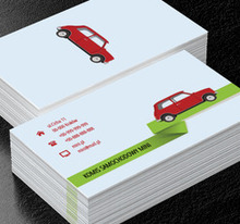 Czerwone samochodzik, Motoryzacja, Komis samochodowy - Wizytówki Netprint