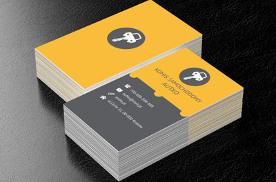 Biały autokluczyk, Motoryzacja, Komis samochodowy - Wizytówki Netprint