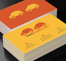 Dwa czerwone autka, Motoryzacja, Komis samochodowy - Wizytówki Netprint