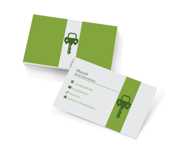 Ciemny autokluczyk, Motoryzacja, Komis samochodowy - Wizytówki Netprint szablony online