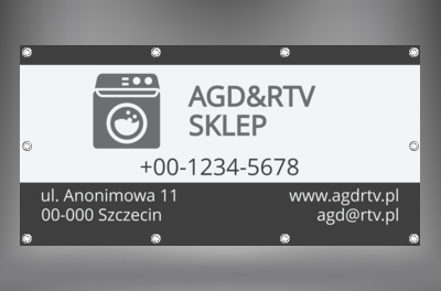 Do tego sklepu trudno nie zajrzeć, Sprzedaż, RTV i AGD - Banery Netprint