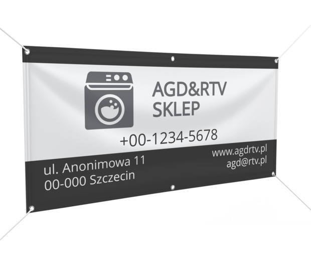 Do tego sklepu trudno nie zajrzeć, Sprzedaż, RTV i AGD - Banery Netprint szablony online