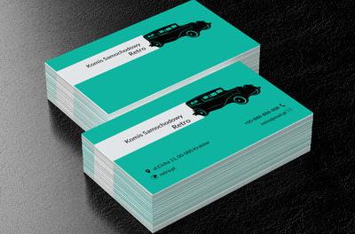 Retro pojazd, Motoryzacja, Komis samochodowy - Wizytówki Netprint