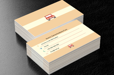 Kwadratowy samochód, Motoryzacja, Komis samochodowy - Wizytówki Netprint