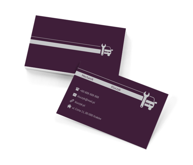 Auto klucz, Motoryzacja, Mechanik - Wizytówki Netprint szablony online