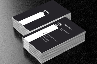 Samochód na podnośniku, Motoryzacja, Mechanik - Wizytówki Netprint