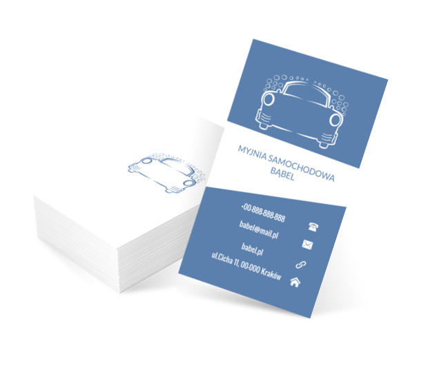 Auto w bąbelkach, Motoryzacja, Myjnia - Wizytówki Netprint szablony online