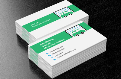 Zielona myjnia, Motoryzacja, Myjnia - Wizytówki Netprint