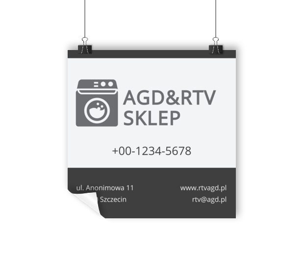 Uniwersalny i gotowy do rozwieszenia, Sprzedaż, RTV i AGD - Plakaty Wielkoformatowe Netprint szablony online