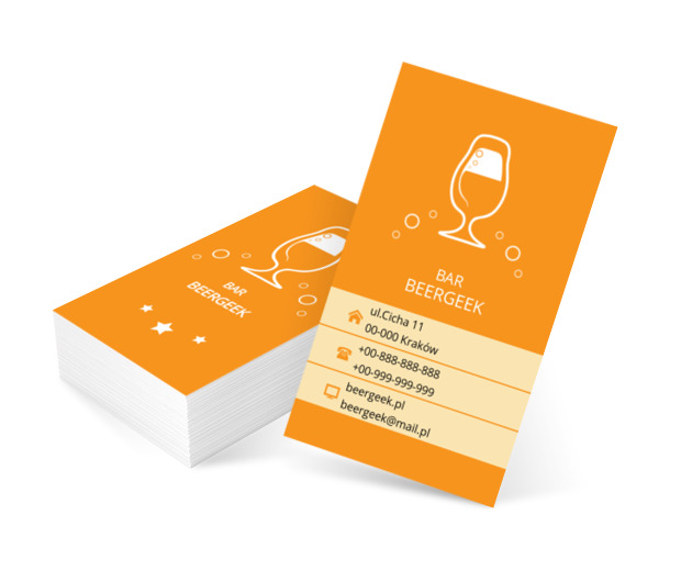 Piwo w kuflu, Gastronomia, Bar - Wizytówki Netprint szablony online