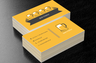 Kolejka na barze, Gastronomia, Bar - Wizytówki Netprint