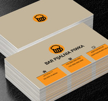 Piwo z pianą, Gastronomia, Bar - Wizytówki Netprint