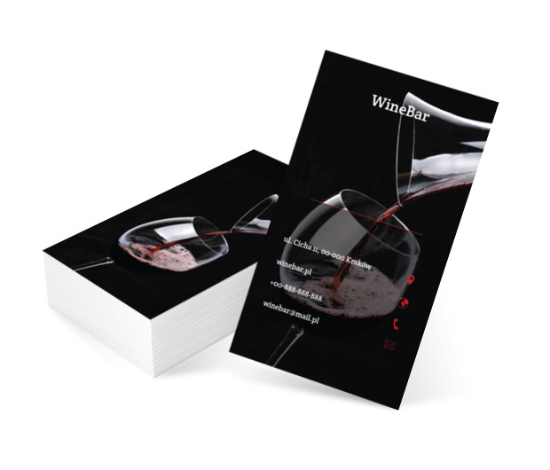 Wino z karafka, Gastronomia, Bar - Wizytówki Netprint szablony online