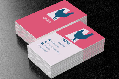 Monochromatyczna kura, Gastronomia, Catering - Wizytówki Netprint