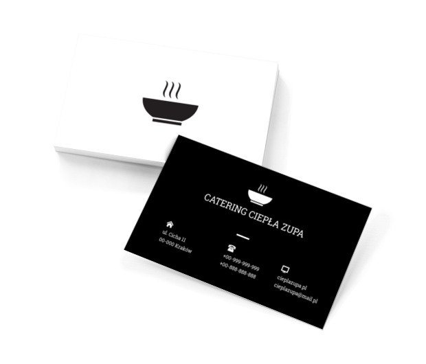 Talerz ciepłej zupy, Gastronomia, Catering - Wizytówki Netprint szablony online