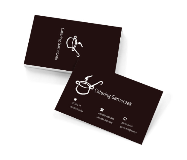 Gorący gar, Gastronomia, Catering - Wizytówki Netprint szablony online