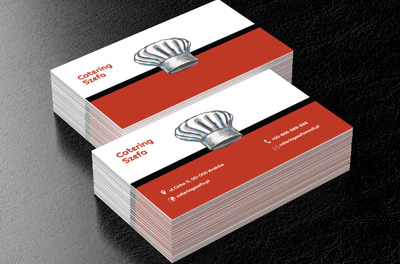 Biała budyniówka, Gastronomia, Catering - Wizytówki Netprint