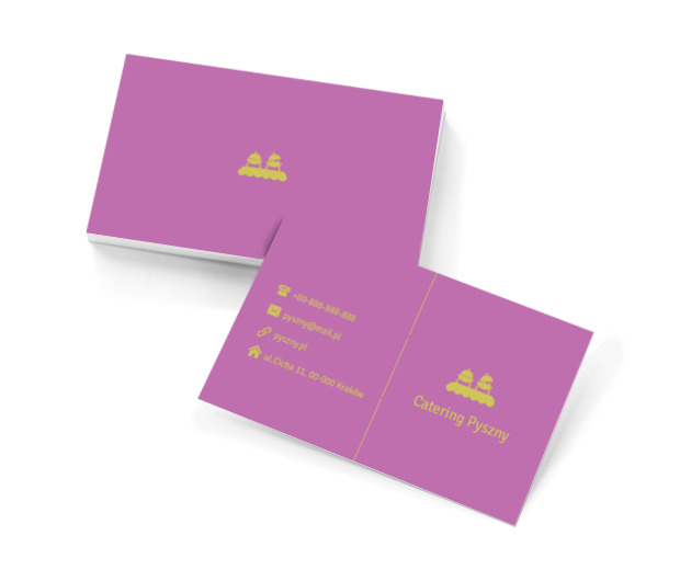 Żółty deser, Gastronomia, Catering - Wizytówki Netprint szablony online