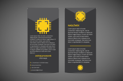 Procesor jako znak rozpoznawczy, Telekomunikacja i Internet, Informatyk - Ulotki Netprint