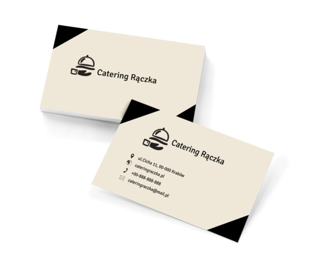 Ręka kelnera, Gastronomia, Catering - Wizytówki Netprint szablony online