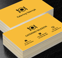 Czarny talerzyk, Gastronomia, Catering - Wizytówki Netprint