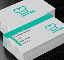 Widelec i czapka, Gastronomia, Catering - Wizytówki Netprint